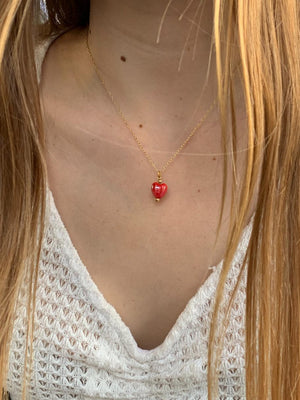 שרשרת לב אדום | Red heart Necklace