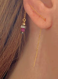עגיל S סטרינג קיוב | S string cube earring<br>