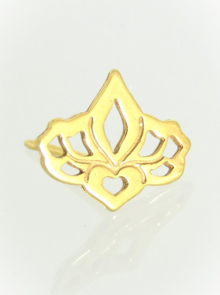 עגיל צמוד לוטוס | Lotus stud earring