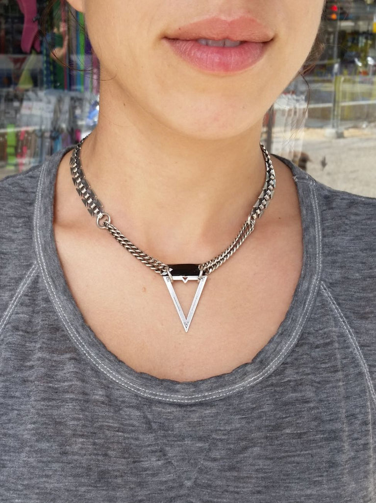 שרשרת ענק משולש בר | Huge Triple Bar Necklace