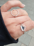 טבעת עיגול חלול  | Hollow circle ring