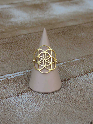 טבעת פרח החיים | Flower Of Life Ring