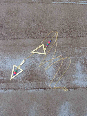 שרשרת עניבת משולשים | Triangle Tie Necklace