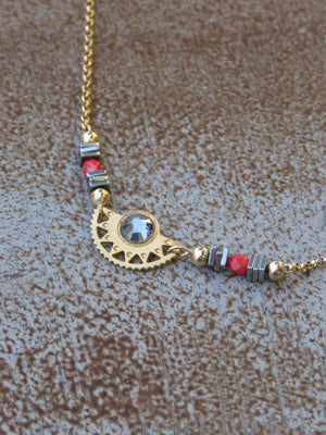 שרשרת קיוב מונסאן | Moon sun Cube Necklace