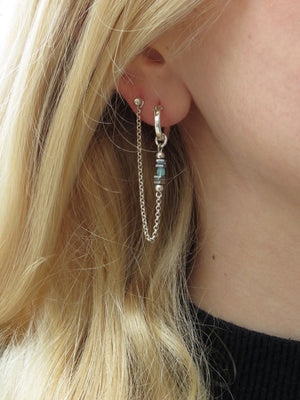 עגיל קיוב כפול | Double cube earring