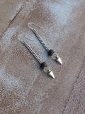 עגילי ניטים שחורים |  Black Rivets Earrings