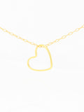 שרשרת לב חלול | Hollow heart necklace