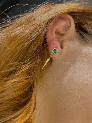 עגיל קלאסי לגו קוביה | Classic Lego earring