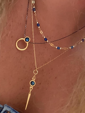 שרשרת לונג לגו עגול | Long round Lego necklace