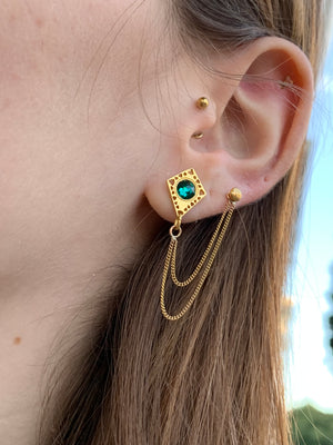 עגיל לונה כפול |  Double Luna Earring