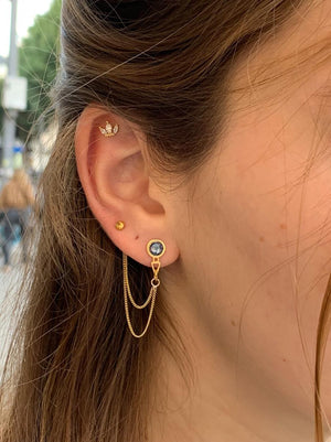 עגיל לגו עגול כפול | Double round Lego earring