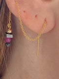 עגיל S סטרינג קיוב | S string cube earring<br>