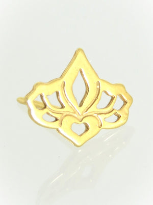 עגיל צמוד לוטוס | Lotus stud earring