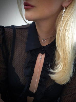 עגיל לגו מלבן פיין  | Lego Fine Rectangle Earring