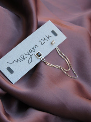 עגיל  לגו קוביה כפול | Double Lego Cube Earring