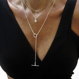 שרשרת עניבת קוביות | Cube Tie Necklace