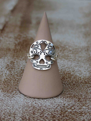 M טבעת גולגולת בן  | Man Skull  Ring M