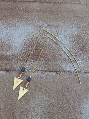 עגילים קשת משולש אינדיאני | Indian Triangular Bow Earrings
