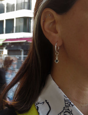 חישוק לגו מעוין | Rhombus Lego Earring