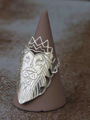 טבעת אריה L | L Lion Ring
