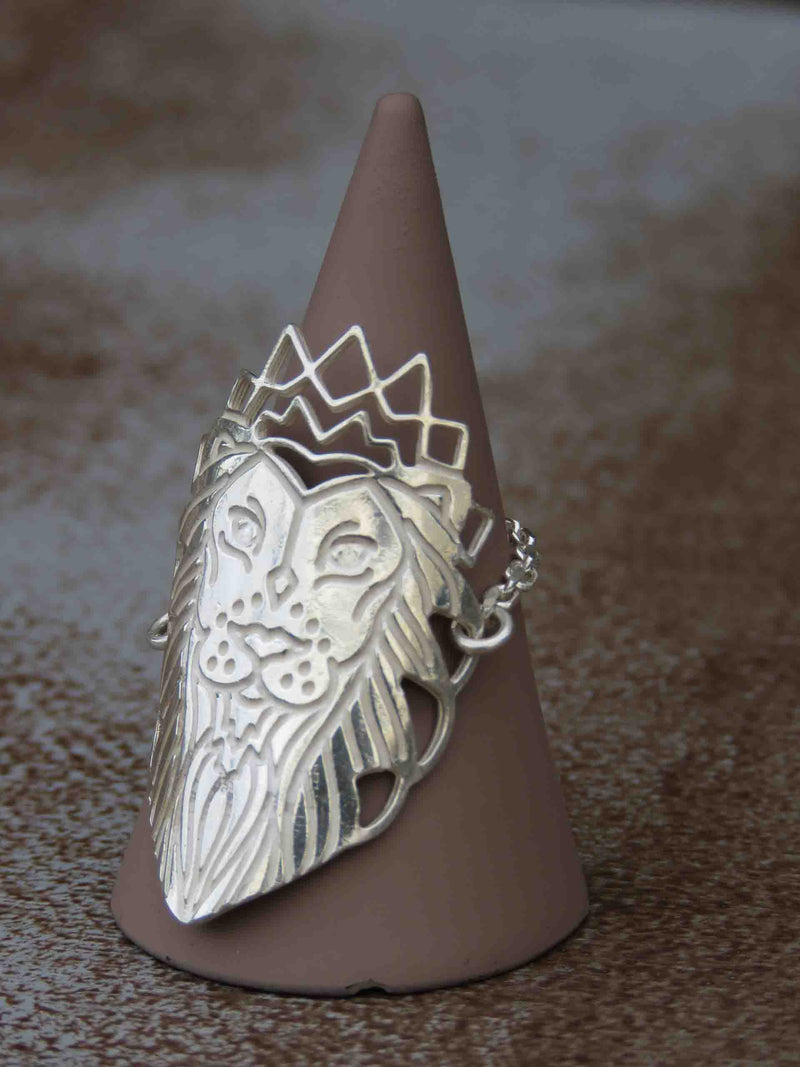 טבעת אריה L | L Lion Ring