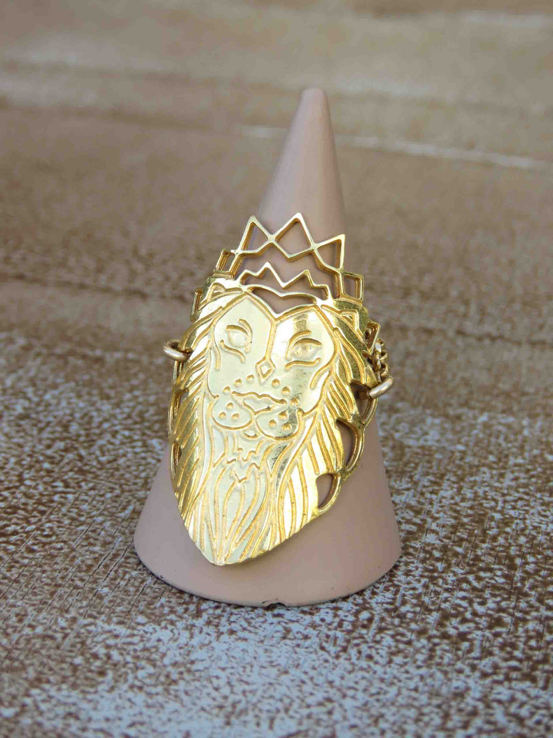 טבעת אריה L | L Lion Ring
