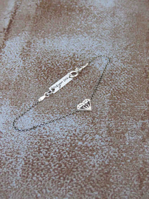 צמיד מיני לב יהלום | Diamond Heart Mini Bracelet