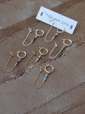 עגיל קיוב כפול | Double cube earring