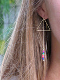 עגילי קשת משולשים אסימטרי | Asymmetrical Triangular Bow Earrings