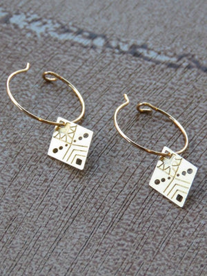 חישוקי מעוין שבטי | Tribal Rhombus Hoops