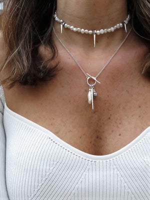 שרשרת לוק פרל | Pearl lock necklace