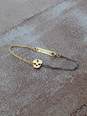 צמיד מיניסקול בן |  Mini Skull Bracelet