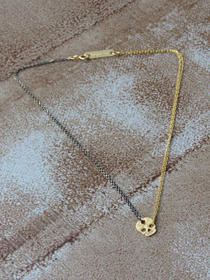שרשרת גולגולת חצי מיניסקול בן | Half Miniscule Necklace