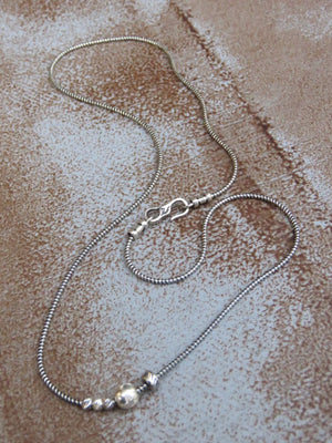 צמיד שרשרת מיקס כסף    |  Silver Mix Necklace  Bracelet