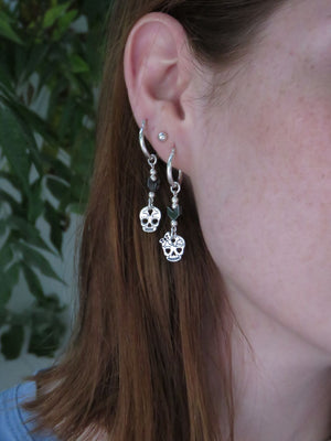 עגיל חישוק גולגולת בת  | Girl Skull Hoop Earring