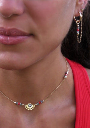 שרשרת קיוב מונסאן | Moon sun Cube Necklace